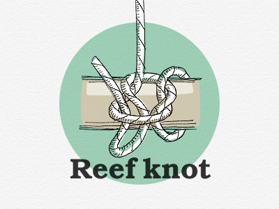 Reef knot illustration