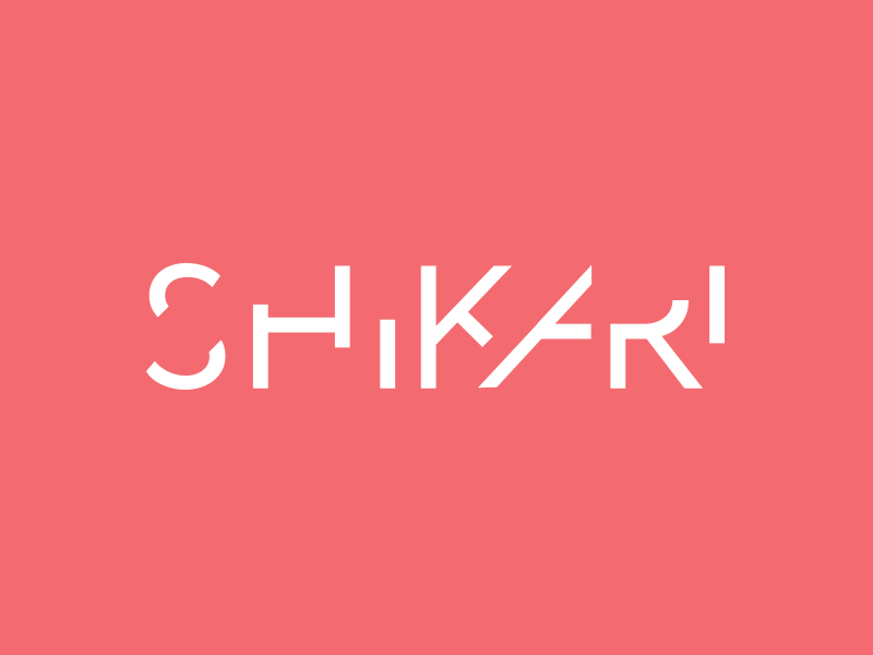 SHIKARI hunter cyberpunk japan clean typography logo