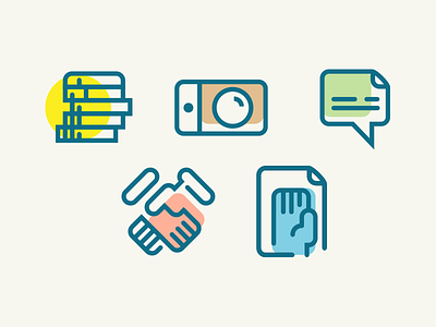 Trendy Icons #1 deal hand icons message money outline photo responsibility sms vote yes