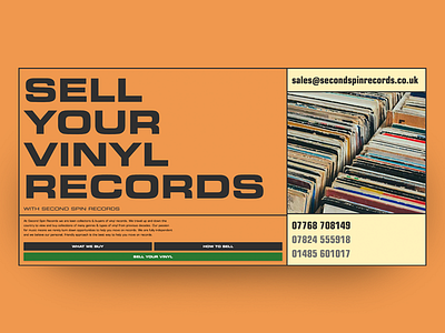 Second Spin Records - landing page agency brand design desktop graphics grid landing landing page landing design lettering music responsive retro type typography ui ux vinyl record web website