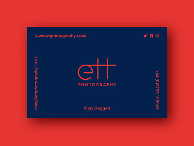 ett photography brand business card custom lettering customtype design graphics identity lettering logo mark photography simple stationery typography vector