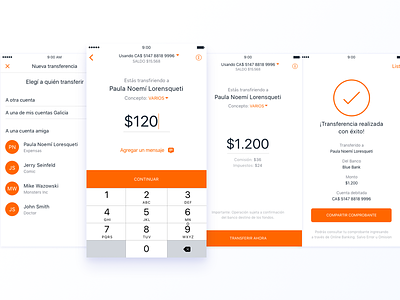 A designer's dream android app banking home banking ios material design payment transference ui ux
