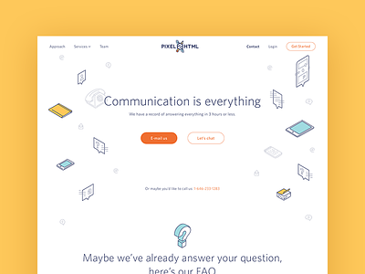 A simple Contact Page contact faq landing mail phone ui ux website