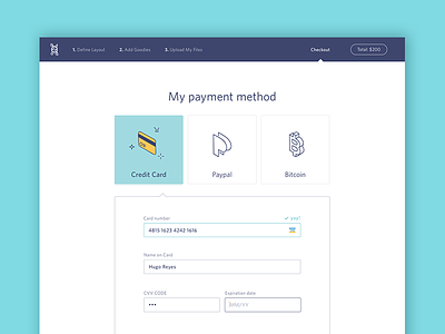 Checkout checkout credit card form order payment paypal ui