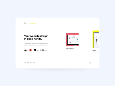 🔥 Portfolio 2020: darinka design clean designer designer portfolio grid layout homepage horizontal scroll landing minimal portfolio site web website