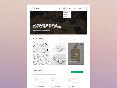 Homepage Design for a New Template