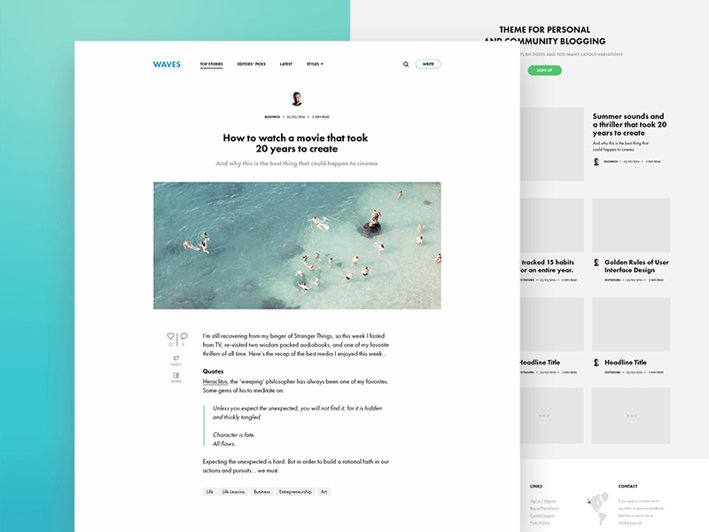 Medium-like minimal blog theme