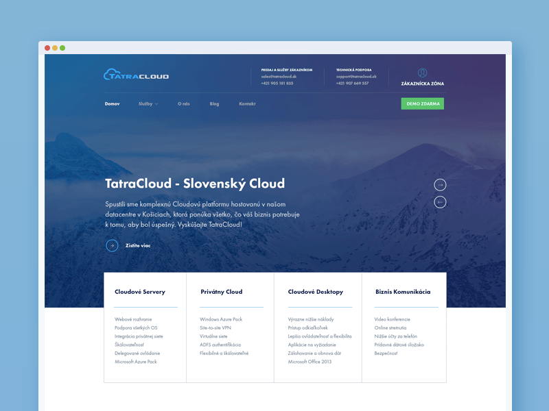 Landing Page For A Cloud Company By Darinka On Dribbble