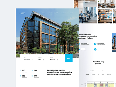Office Space (WIP) accommodation architecture clean homepage landing minimal office property real estate rental search form site web web design website