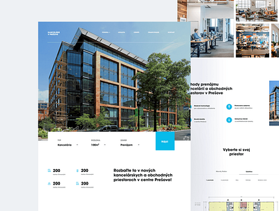 Office Space (WIP) accommodation architecture clean homepage landing minimal office property real estate rental search form site web web design website