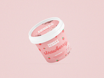 Frosty Scoops Ice Cream 2020 adobe photoshop brand design brand identity branding branding design color palette graphic design ice cream logo logotype packaging packaging design typography