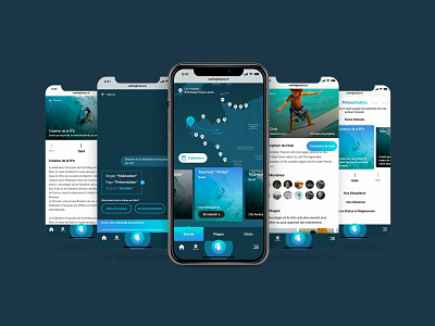 Surfing France - Chatbot & Map App for Surfer app bot chatbot clean design dribbble experience graphicdesign inspiration interface map minimal mobile surf tech ui user experience user interface ux work