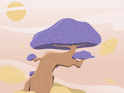 Mystical tree styleframe animation animation after effects design flat illustration motion