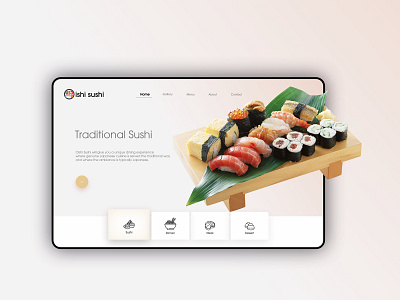 Traditional Japanese restaurant, Oishi sushi branding clean concept concept design design graphic design illustration logo minimal ui user experience user interface ux web website