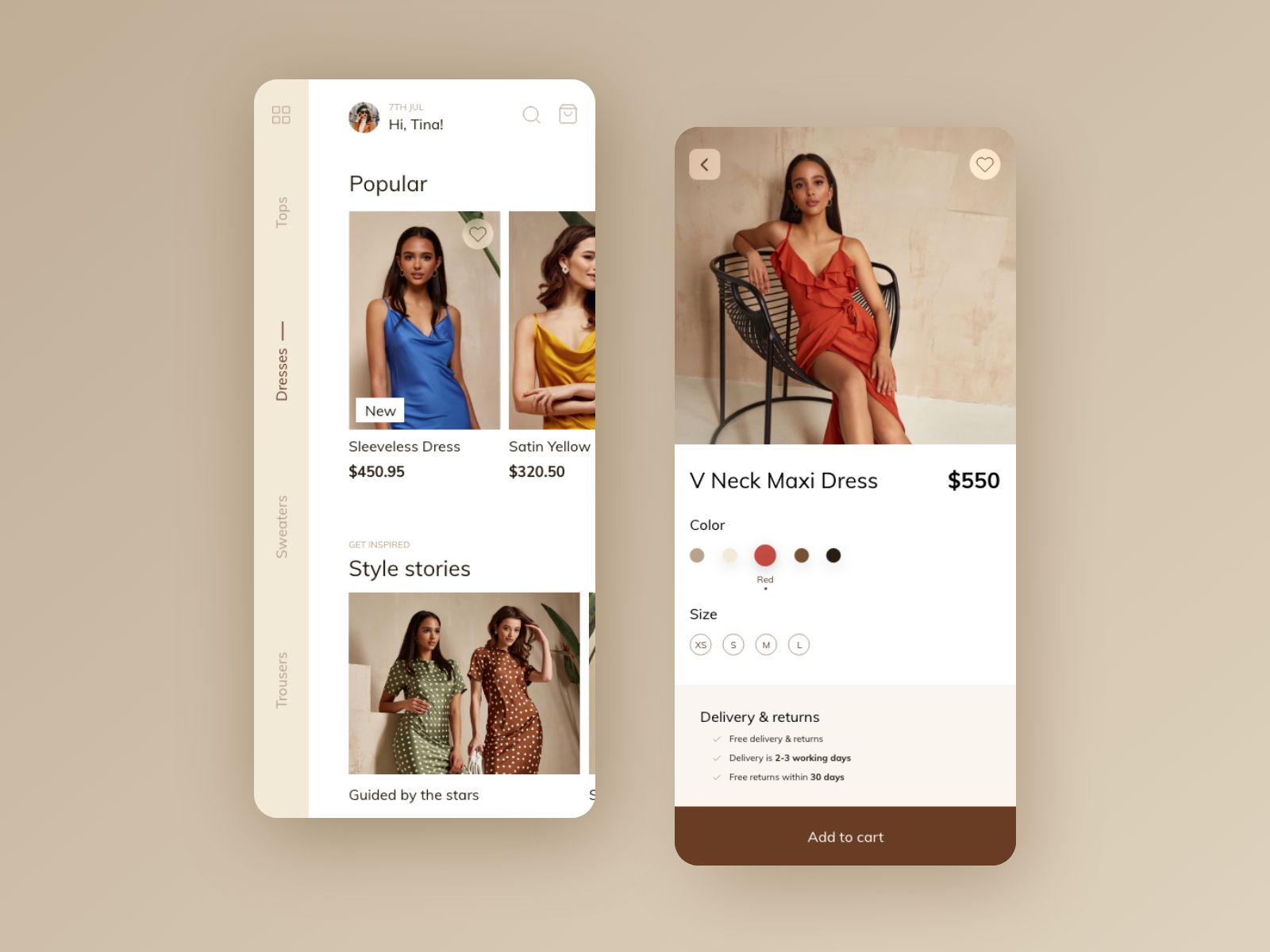 Fashion App UI by Katarzyna Smoleń-Drzazga for Pragmatic Coders on Dribbble