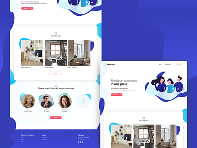 Live Cool - homepage design roommate students ui ux uidesign