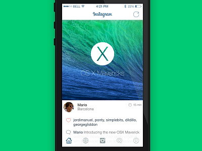 Instagram reloaded black flat green image iphone network photo social white