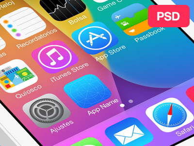 iOS7 App Icon Template [PSD] app icon icons ios iphone psd retina template