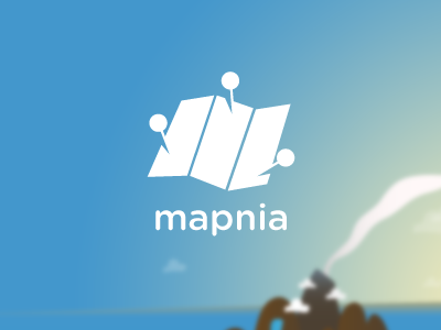 mapnia logo brand geolocation network graphic