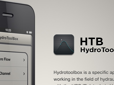 HTB :: HydroToolBox website app black grey icon ios iphone web