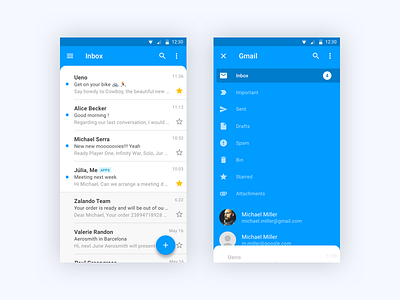 Gmail redesign for Android