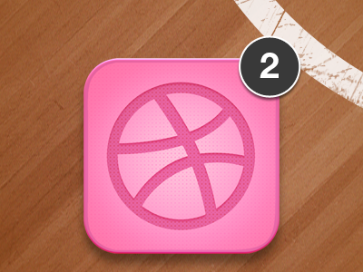 Dribbblr Icon black icon pink