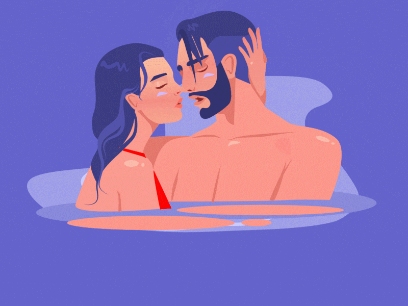 Сouple of lovers art blue couple couple illustration design girl illustration love lover lovers man pool sex sexual health ui vector