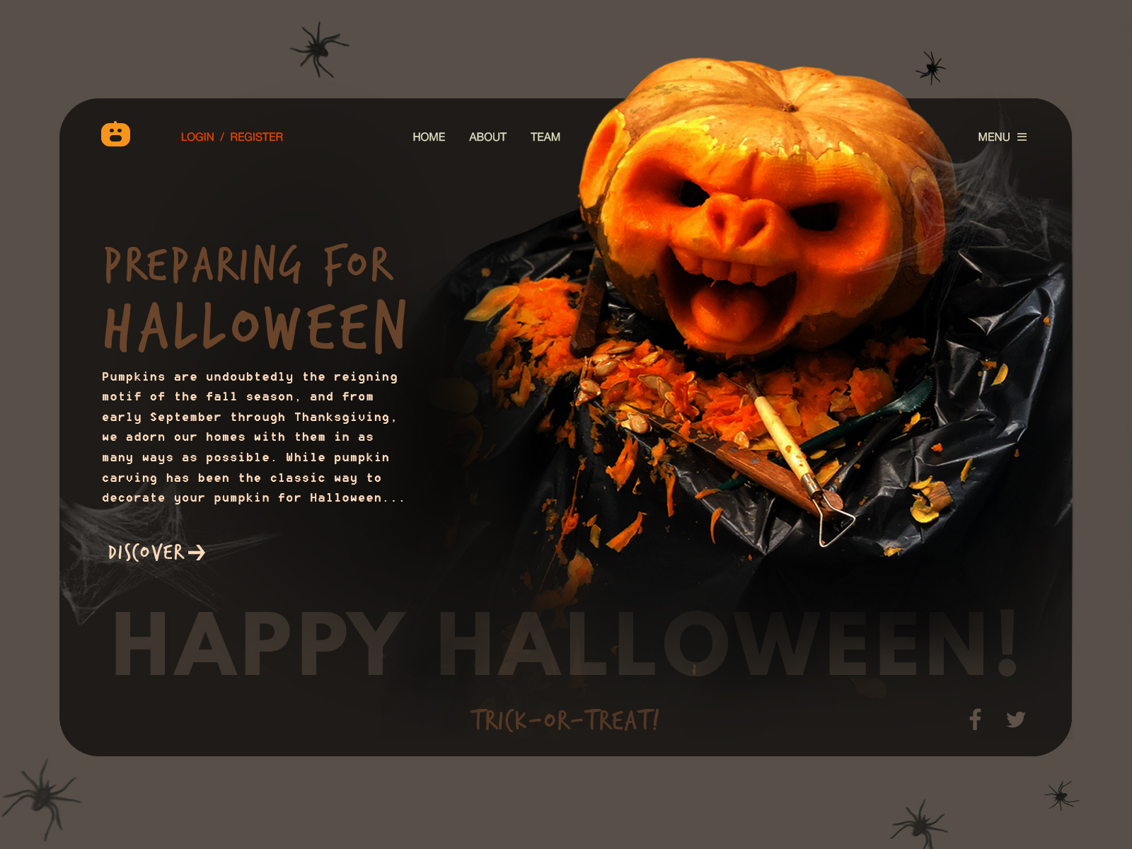 Preparing Pumpkin By Viktor Krutko On Dribbble   Hlloweeen 4x 