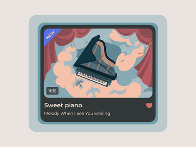 Calming sound cover app art artwork calming clouds cover illustration melody music music art piano sky sleep sleep app sound ui ui cover ux vector vector art