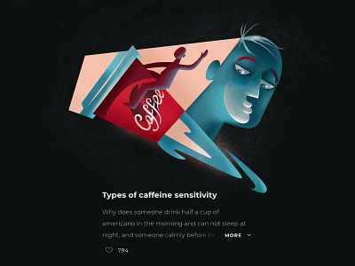 Insights: Types of caffeine sensitivity app art artwork branding caffe caffeine character characterdesign coffee cup illustration illustrator insights ipadproart morning sensitive sensitivity sleep ui vector