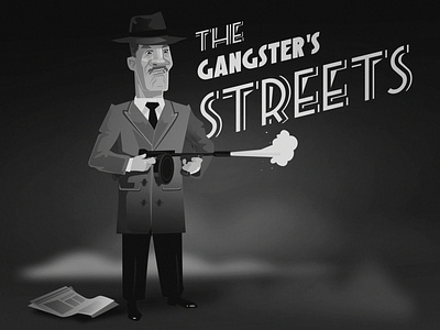 Cartoon gangster illustration