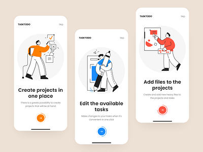 Onboarding screens - App design