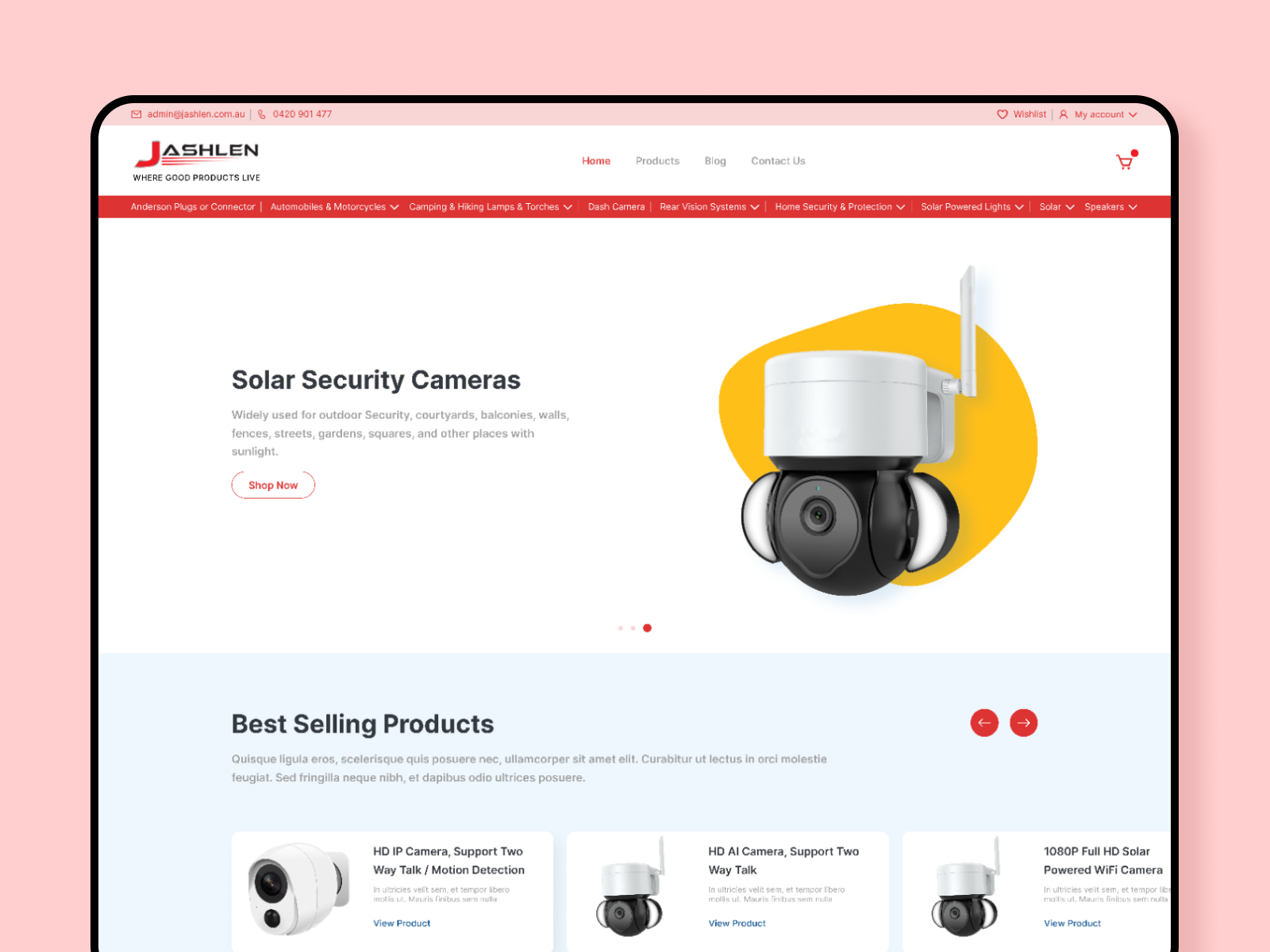 Solar Security Cameras Website Web UI/UX by Deep on Dribbble