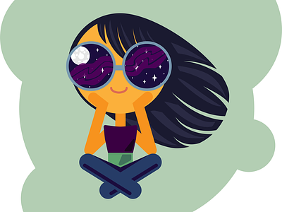 Stargaze Girl adobe illustrator design illustration