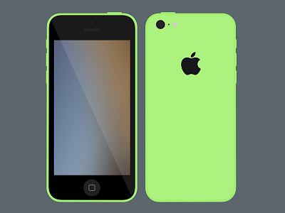 Flat iPhone 5c Mockup Download