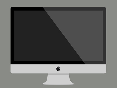 Flat iMac Mockup Download