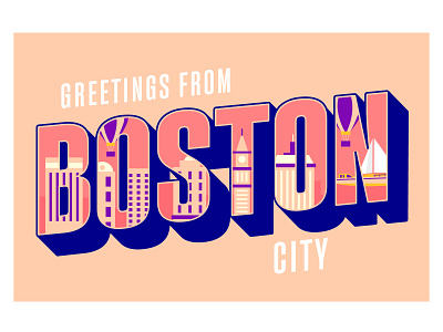 Boston City Lettering design flat flat designs free free resource freepik illustration lettering vector