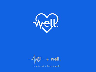 Heartbeat + Well logo inspiration eland99 healthcare heartbeat logoinspiration well