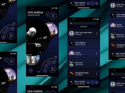 Custom music app album app black design icons illustration music music app music art player ui