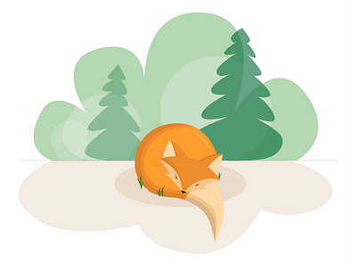 Sleeping fox album animation app branding design icons illustration interface logo minimal typography ui ux vector web website