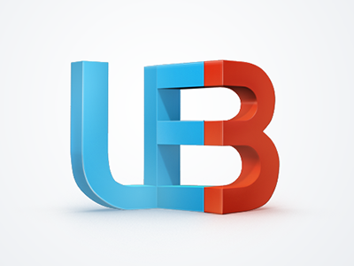 UEB 3d graph icon logo ueb