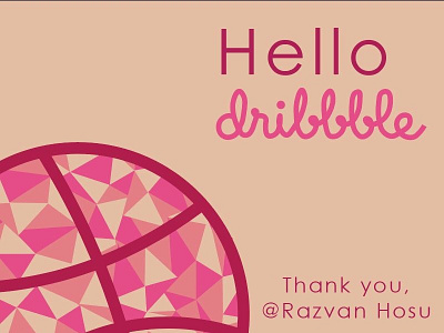 Hello, Dribbble! design dribbble first hello illustration invitation shot