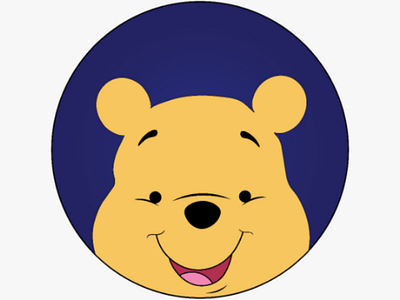 Winnie the Pooh art artwork cartoon character childhood cute design disney dribbble graphic design illustration illustrator shot simple vector winnie winniethepooh