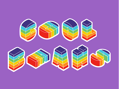 Cool Beans! digital art illustrator isometric rainbow vector