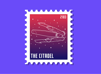 The Citadel citadel design digital digital art gaming illustrator mass effect postage vector