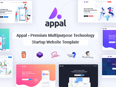 Appal - Premium Multipurpose Technology Startup HTML5 Template bootstrap corporate creative responsive saas seo software startup
