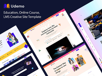 Education, Online Course, LMS Creative Site Template bootstrap creative training