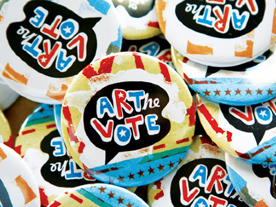 Art The Vote america art button election paint