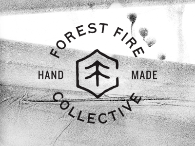 Forest Fire Collective burn hand made monogram tree