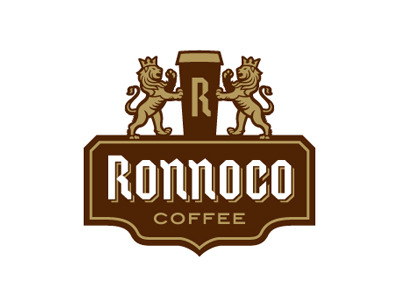 Ronnoco Coffee coffee crest cup lion seal shield